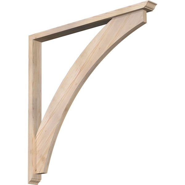 Ekena Millwork Thorton Traditional Smooth Bracket w/ Offset Brace, Douglas Fir, 3 1/2"W x 40"D x 40"H BKT0402X40X40THR01SDF - main